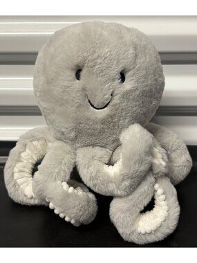 Lambs & Ivy Plush Gray Inky Minky Octopus Stuffed Animal Toy Baby Nursery Decor